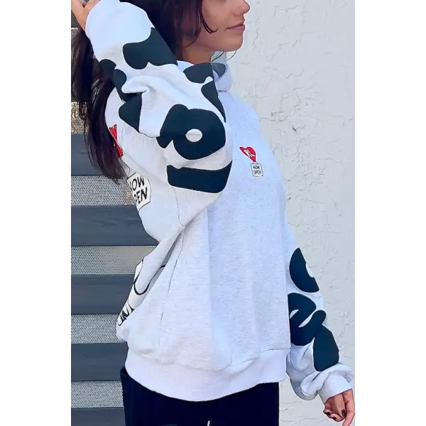 Red Letters therapy scattered hoodie - HOODIE