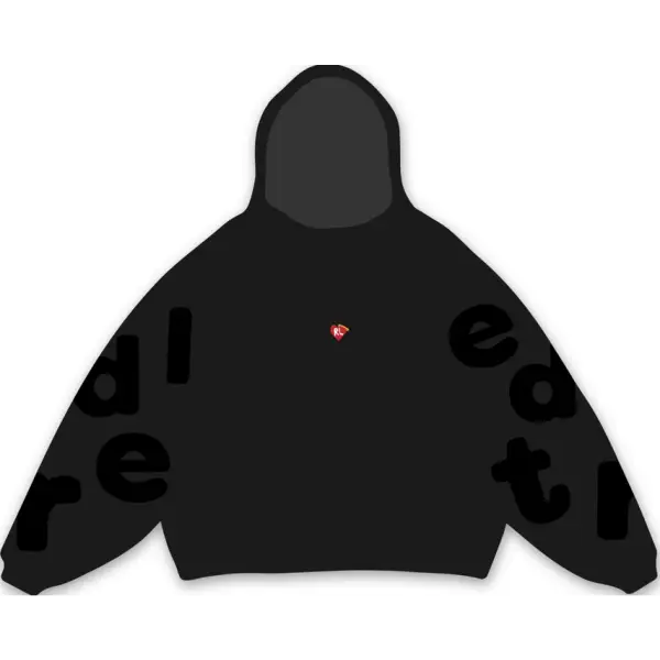 Red letters trust god scattered hoodie - HOODIE