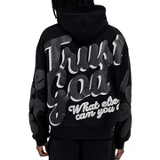 Red letters trust god scattered hoodie - HOODIE