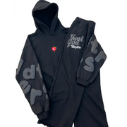 Red letters trust god scattered hoodie - HOODIE