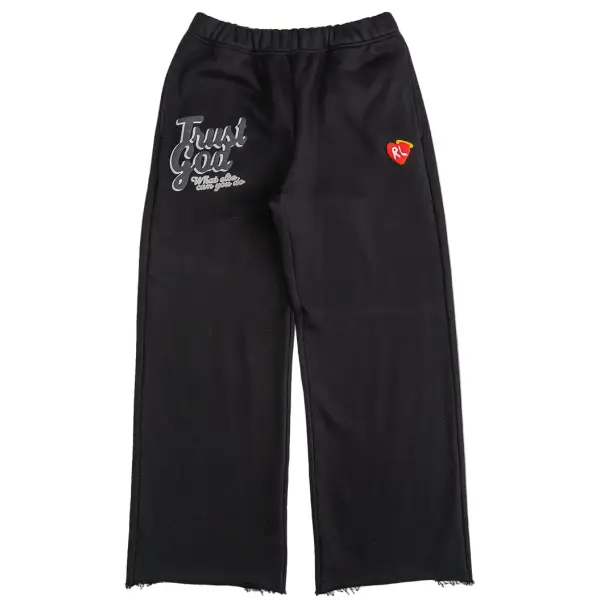 Red letters trust god sweatpants - SWEAT PANT