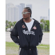 Red letters zip up track jacket - TRACK JACKET