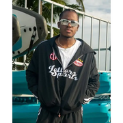 Red letters zip up track jacket - TRACK JACKET