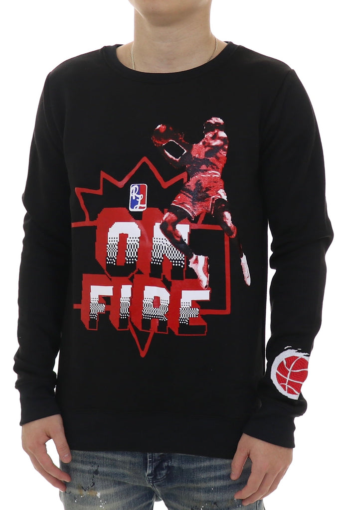 Retro Label 4's Thunder On Fire Crewneck - ECtrendsetters