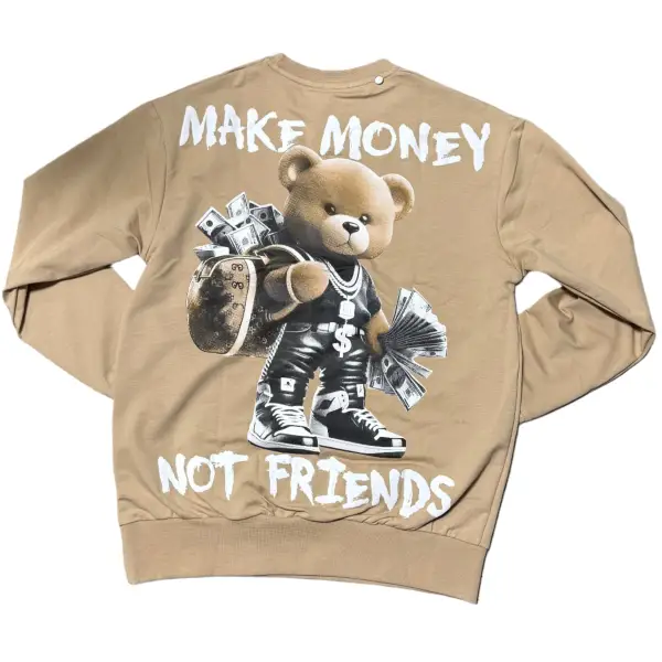 Rich make money not friends sweatshirt - SWEATSHIRTS