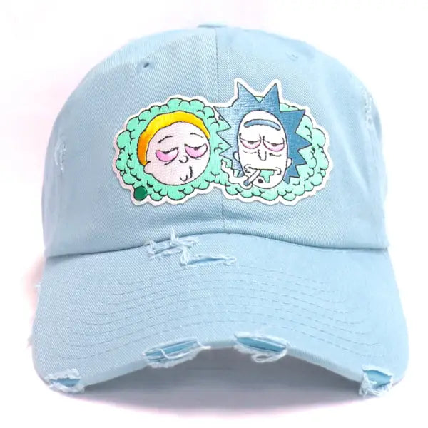 Rick and morty faded dad hat - OSFA / LT.BLU - HATS