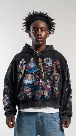 Righteous risen king zip up hoodie - HOODIE - Cityswagusa.com