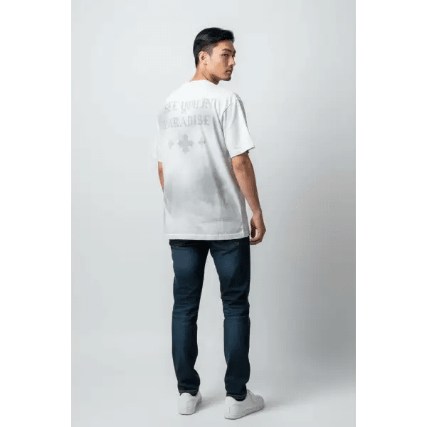 See you in paradise faded wash cross t-shirt by SEE YOU IN PARADISE