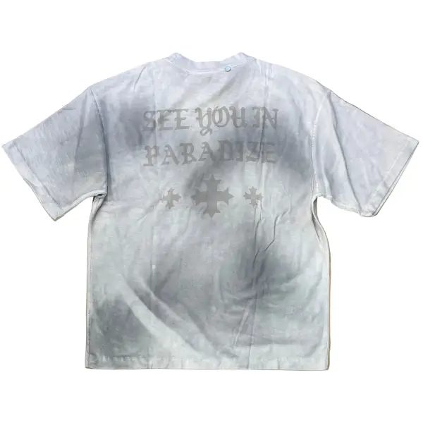 See you in paradise faded wash cross t-shirt - T-SHIRT