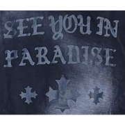 See you in paradise faded wash cross t-shirt - T-SHIRT