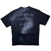 See you in paradise faded wash cross t-shirt - T-SHIRT