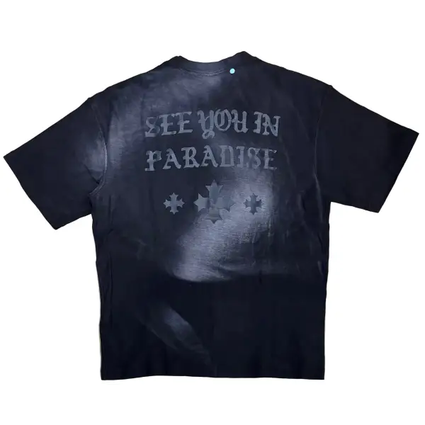 See you in paradise faded wash cross t-shirt - T-SHIRT