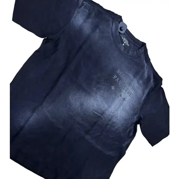 See you in paradise faded wash cross t-shirt - T-SHIRT