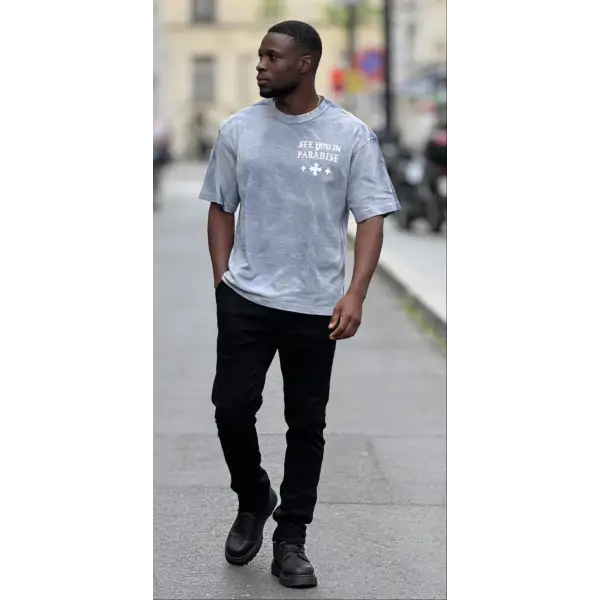 See you in paradise faded wash t-shirt - T-SHIRT