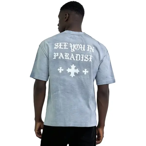 See you in paradise faded wash t-shirt - T-SHIRT