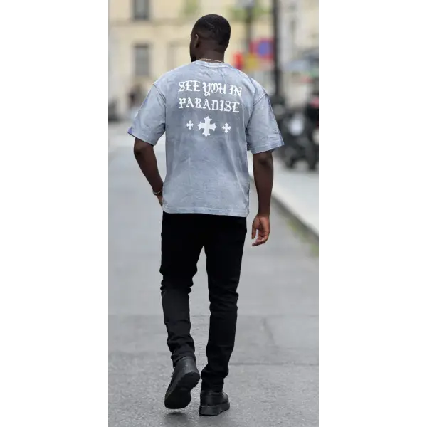 See you in paradise faded wash t-shirt - T-SHIRT