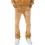 See you in paradise stacked jogger - SMALL / TAN - JOGGERS
