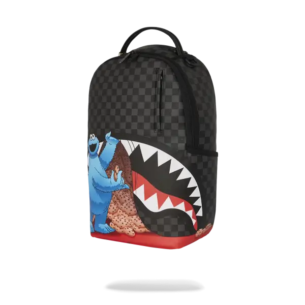 SESAME STREET COOKIE MONSTER SNEAKING A BITE DLXSV BACKPACK - BAGS