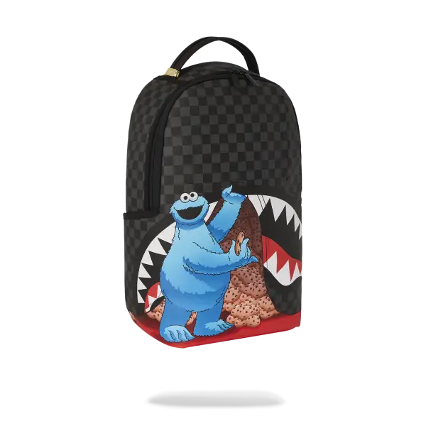 SESAME STREET COOKIE MONSTER SNEAKING A BITE DLXSV BACKPACK - BAGS