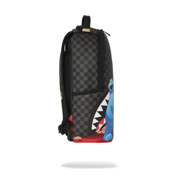 SESAME STREET COOKIE MONSTER SNEAKING A BITE DLXSV BACKPACK - BAGS