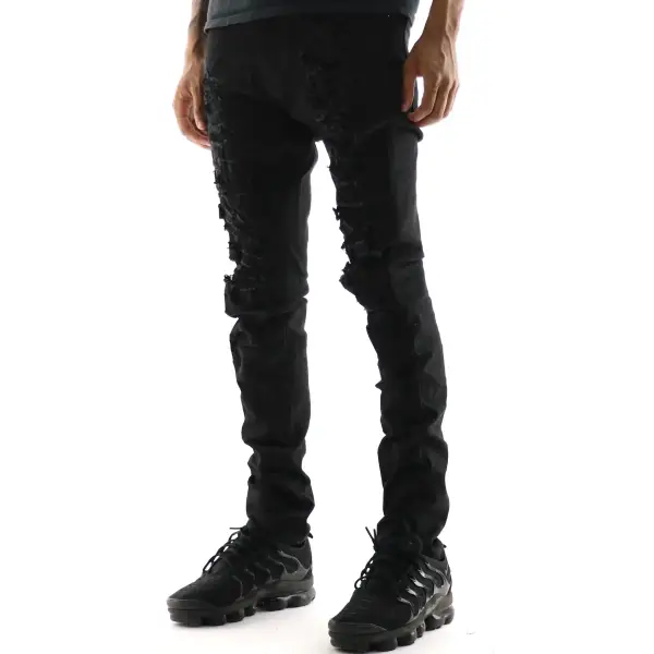 Smoke Rise Heavy Ripped Denim - ECtrendsetters