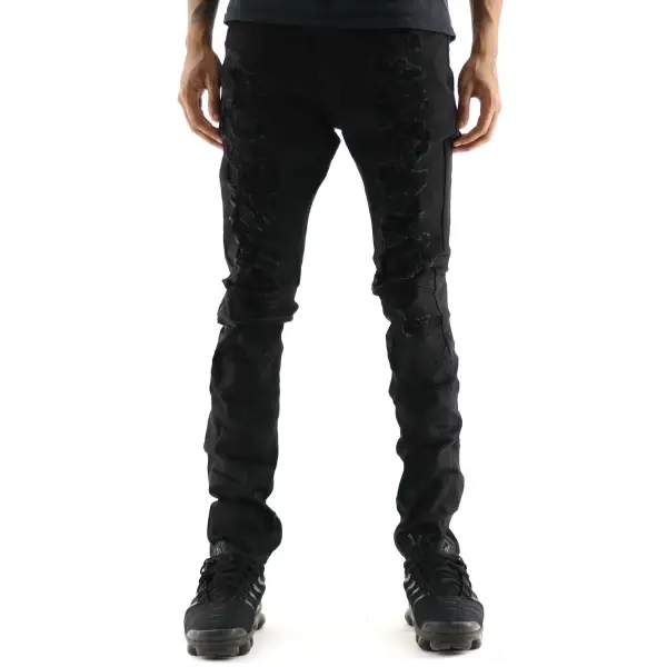 Smoke Rise Heavy Ripped Denim - ECtrendsetters