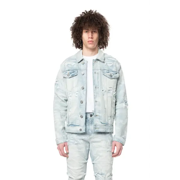 Smoke rise lightning denim jacket - JACKET