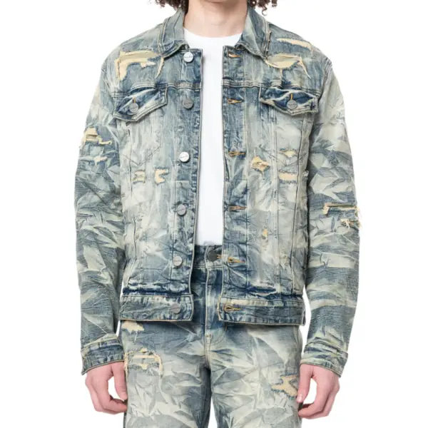 Smoke rise lightning denim jacket - JACKET