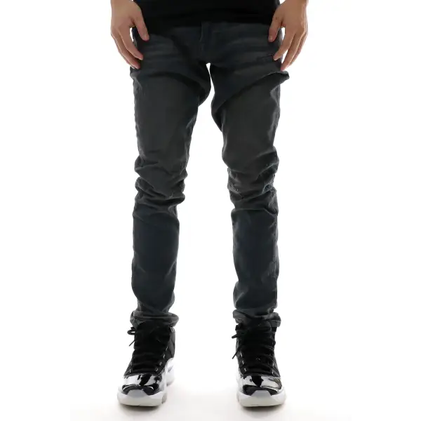 Smoke Rise Oversprayed Ripped Denim - ECtrendsetters