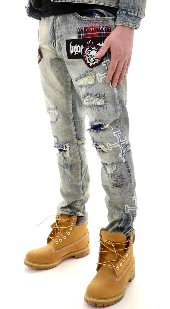 Smoke Rise Rip And Repair Denim - ECtrendsetters