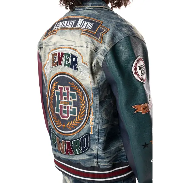 Smoke rise varsity luminary minds denim jacket - JACKET