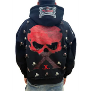 Smugglers moon contraband skeleton hoodie - SMALL / BLACK - HOODIE
