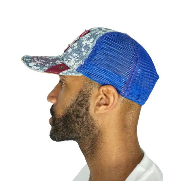 Smugglers moon denim skull trucker hat - OSFA / BROWN - HATS