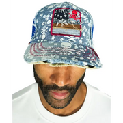 Smugglers moon denim skull trucker hat - OSFA / BROWN - HATS