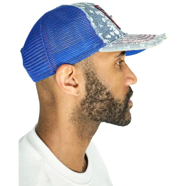 Smugglers moon denim skull trucker hat - OSFA / BROWN - HATS