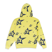 Sp5der 5star print pullover hoodie - LARGE / YELLOW - HOODIE