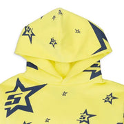 Sp5der 5star print pullover hoodie - LARGE / YELLOW - HOODIE