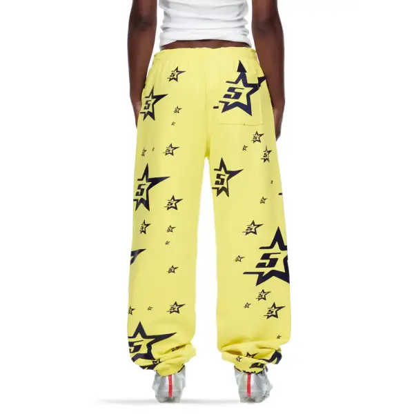 Sp5der 5star print sweatpants - LARGE / YELLOW - SWEAT PANT