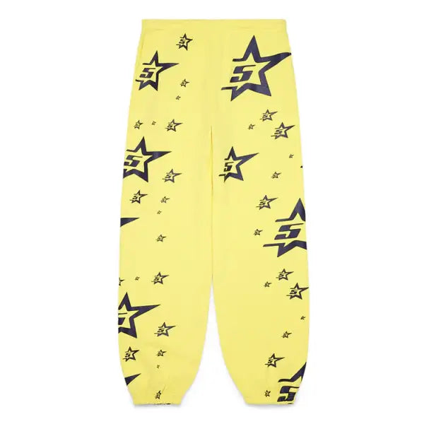 Sp5der 5star print sweatpants - LARGE / YELLOW - SWEAT PANT