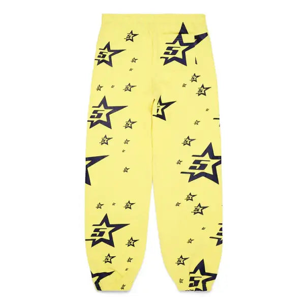 Sp5der 5star print sweatpants - LARGE / YELLOW - SWEAT PANT