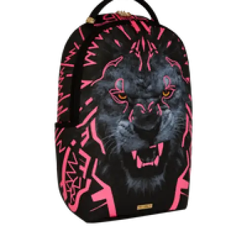 SPRAYGROUND AI LION NEON PINK BACKPACK - BAGS