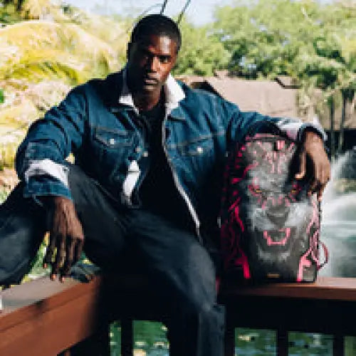 SPRAYGROUND AI LION NEON PINK BACKPACK - BAGS