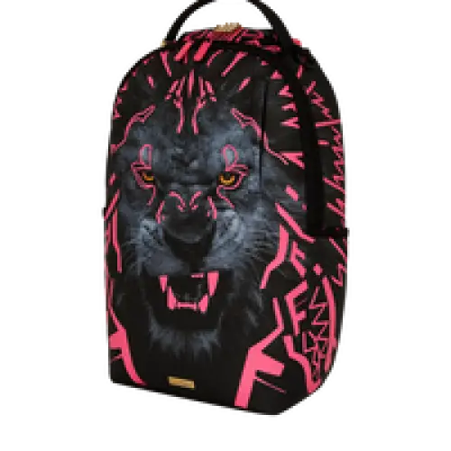 SPRAYGROUND AI LION NEON PINK BACKPACK - BAGS