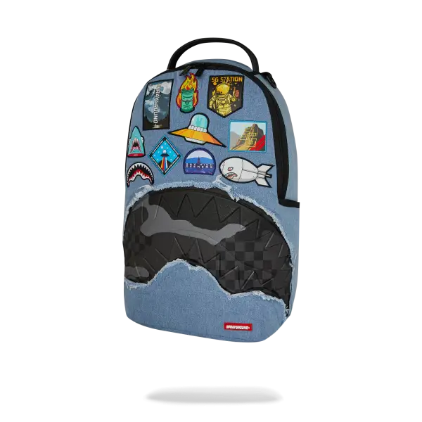 Sprayground Denim Tear 3 AM Patches DLXSV Backpack - BAGS