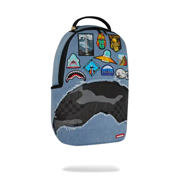 Sprayground Denim Tear 3 AM Patches DLXSV Backpack - BAGS
