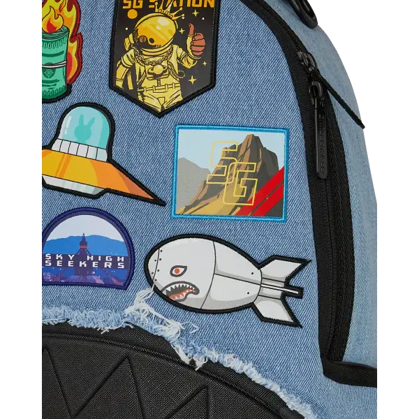 Sprayground Denim Tear 3 AM Patches DLXSV Backpack - BAGS