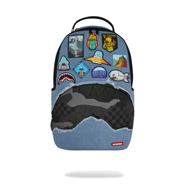 Sprayground Denim Tear 3 AM Patches DLXSV Backpack - BAGS