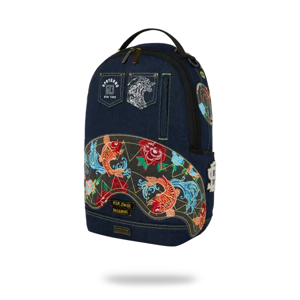 Sprayground Evisu Style DLX Denim Backpack - BAGS