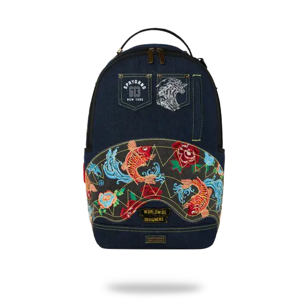 Sprayground Evisu Style DLX Denim Backpack - BAGS
