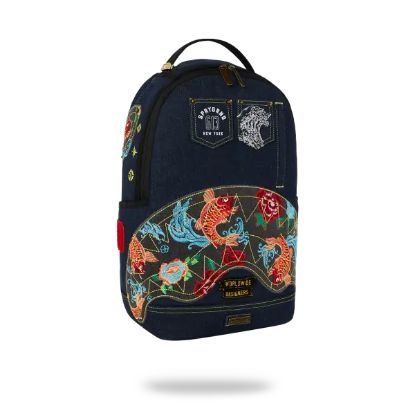 Sprayground Evisu Style DLX Denim Backpack - BAGS